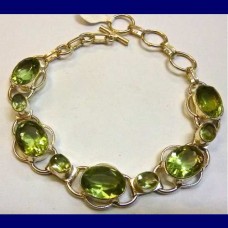 bracelet..green topaz-